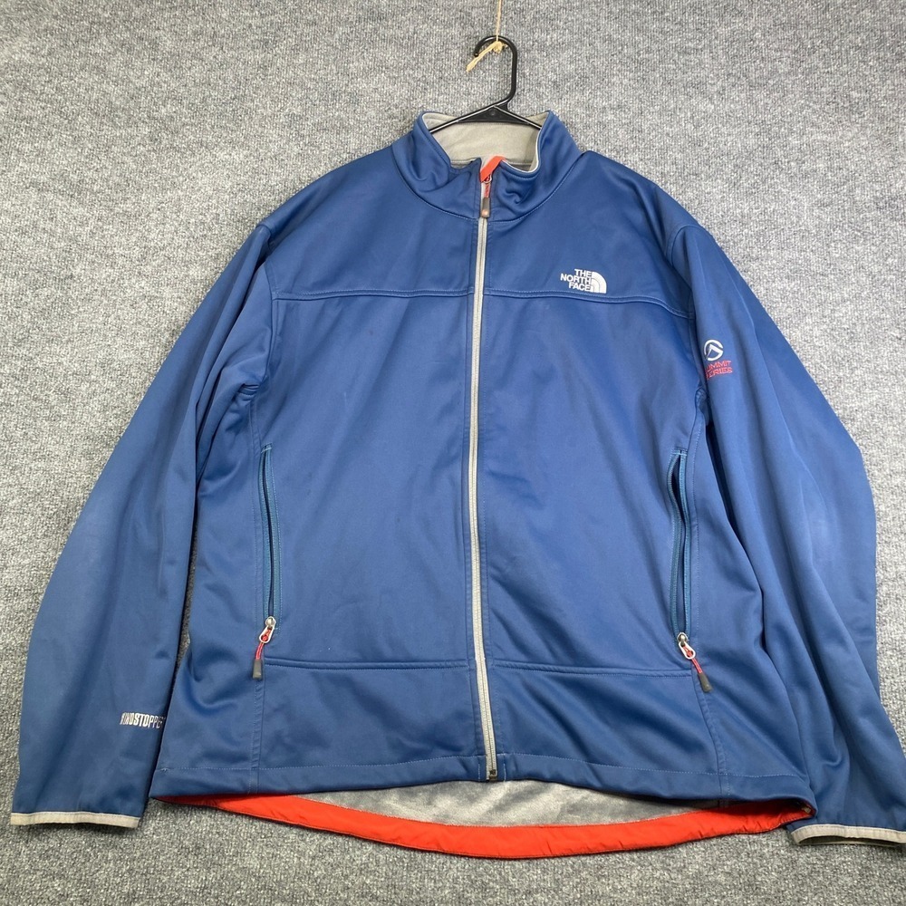 The North Face Summit Series Windstopper Jacket Mens Blue Softshell Full Zip L